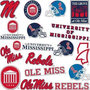 Mississippi University NCAA Vinyl Decals Pack Car, Laptop, Coolers NEW